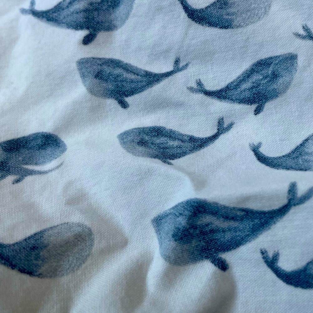 PB Kids Fitted Whales Crib Sheet